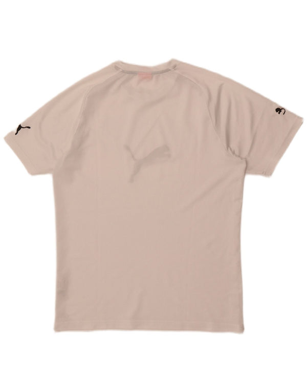 Puma Herre Grafisk T-Shirt Top Medium Hvid Polyester