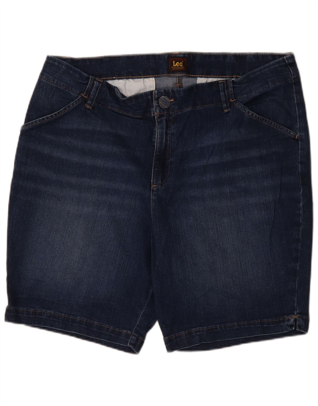 LEE Dame Denim Shorts US 18 2XL W36 Blå Bomuld