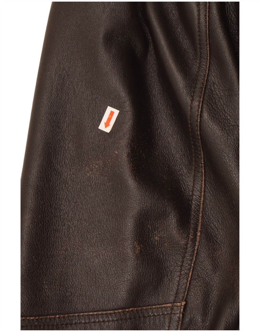 Vintage herre læderjakke IT 52 XL brunt læder