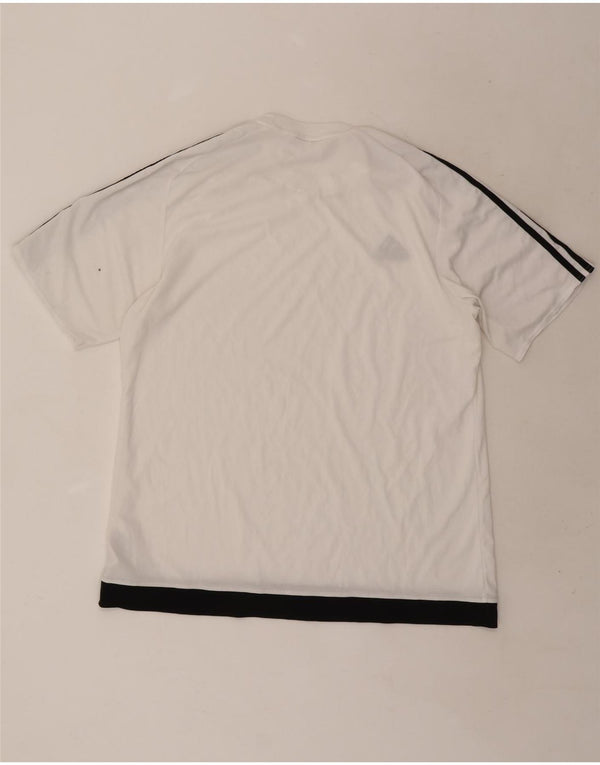Adidas Herre Climalite T-Shirt Top XL Hvid Colourblock Polyester