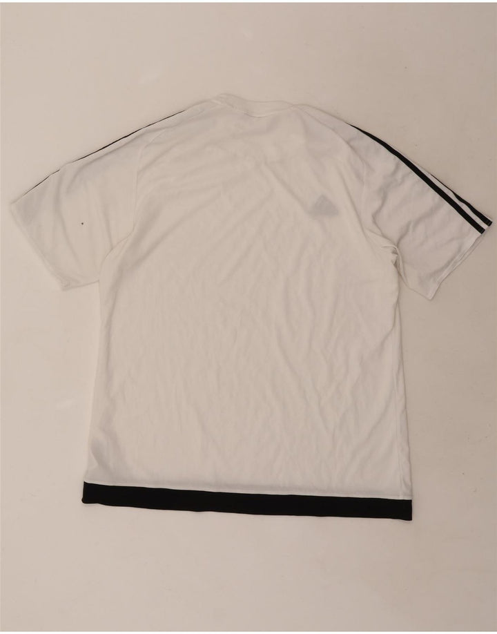 Adidas Herre Climalite T-Shirt Top XL Hvid Colourblock Polyester