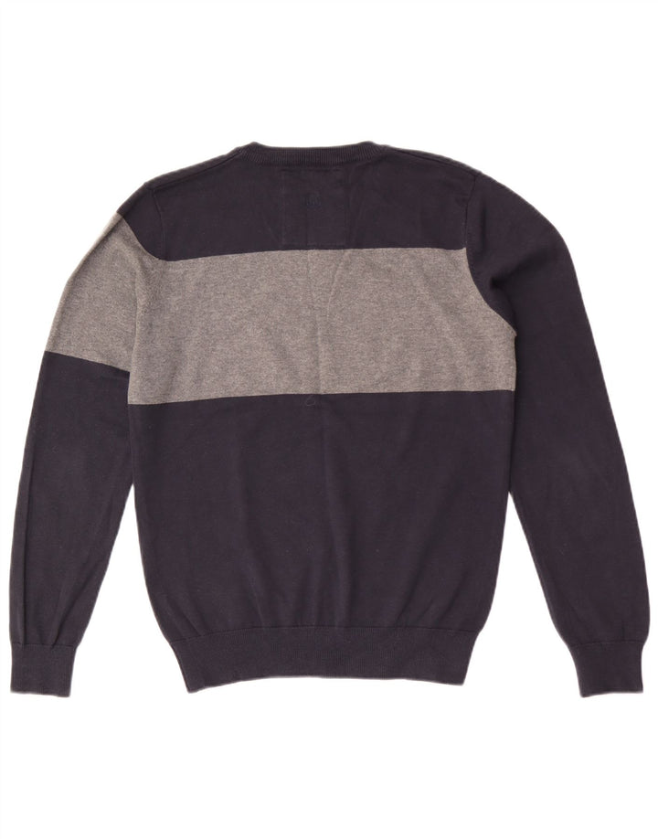 Jack & Jones Herre V-hals sweater Medium Marineblå Colourblock Bomuld