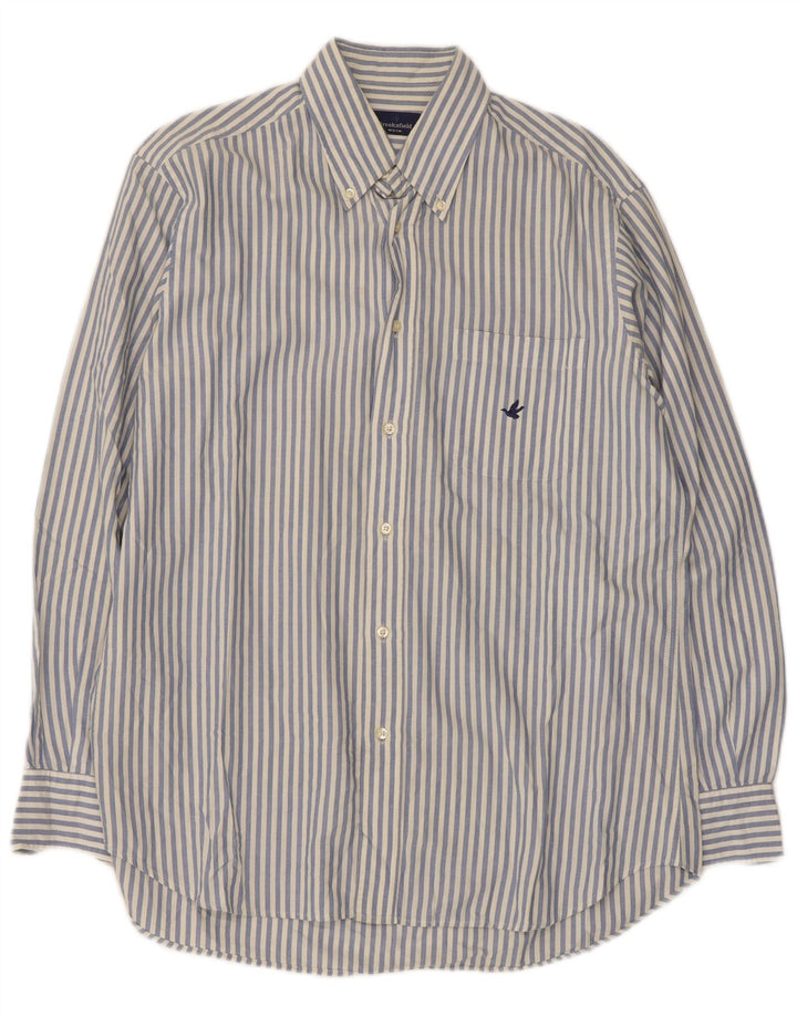 Brooksfield herreskjorte str. 40 Medium Blue Pinstripe Cotton