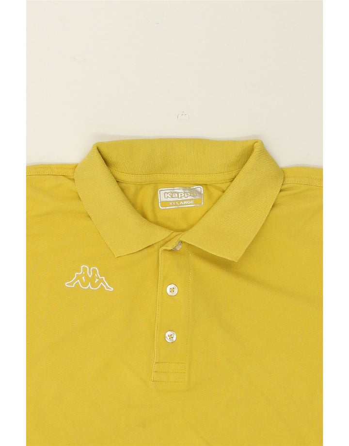 KAPPA Mens Polo Shirt 2XL Yellow Cotton | Vintage Kappa | Thrift | Second-Hand Kappa | Used Clothing | Messina Hembry 