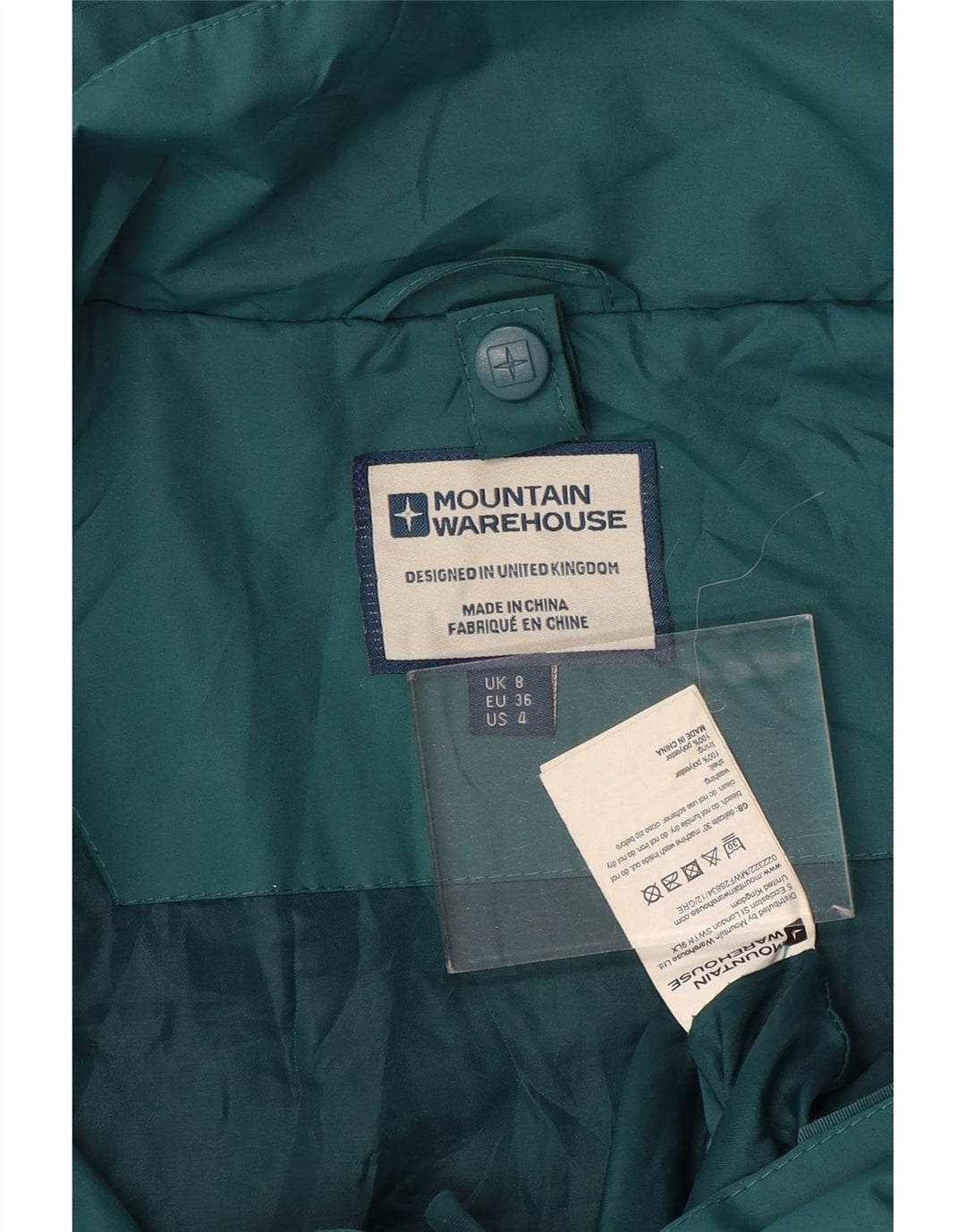 Mountain Warehouse Dame Oversized Windbreaker Jacket UK 8 Small Green