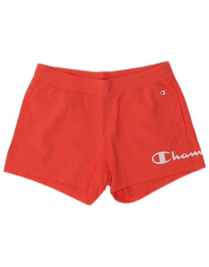 Champion Kvinder grafiske sportsshorts UK 14 Medium Orange Bomuld