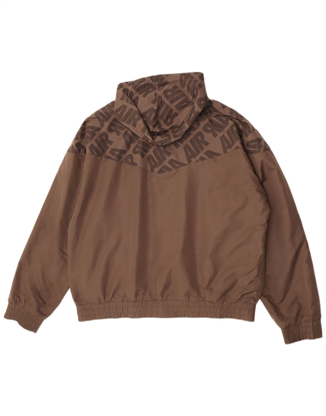 Nike grafisk vendbar jakke med hætte til mænd UK 45/47 XL brun polyester