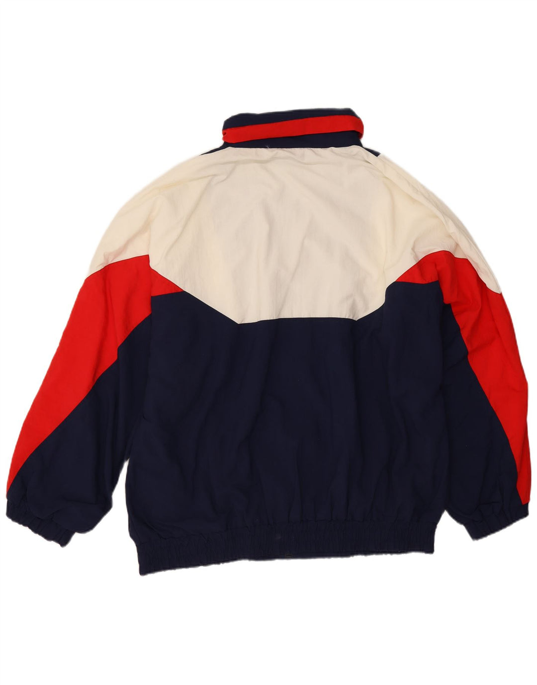 Vintage træningsdragt til mænd Topjakke XL Marineblå Colourblock Polyamid