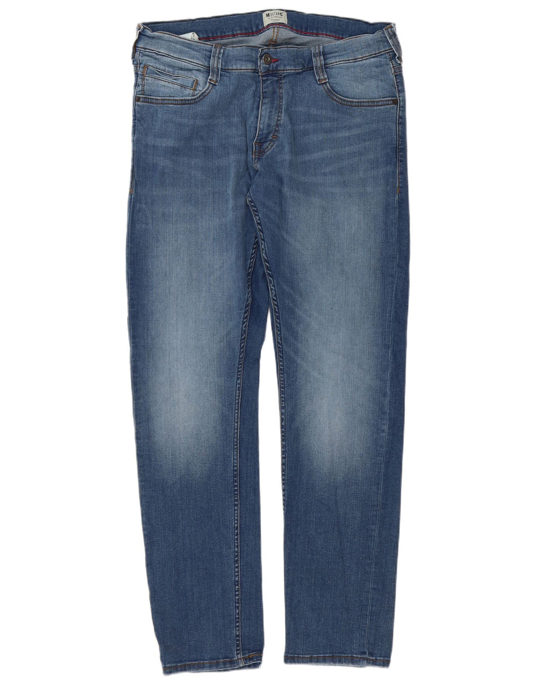 MUSTANG Mens Oregon Tapered Jeans W36 L32 Blue Cotton