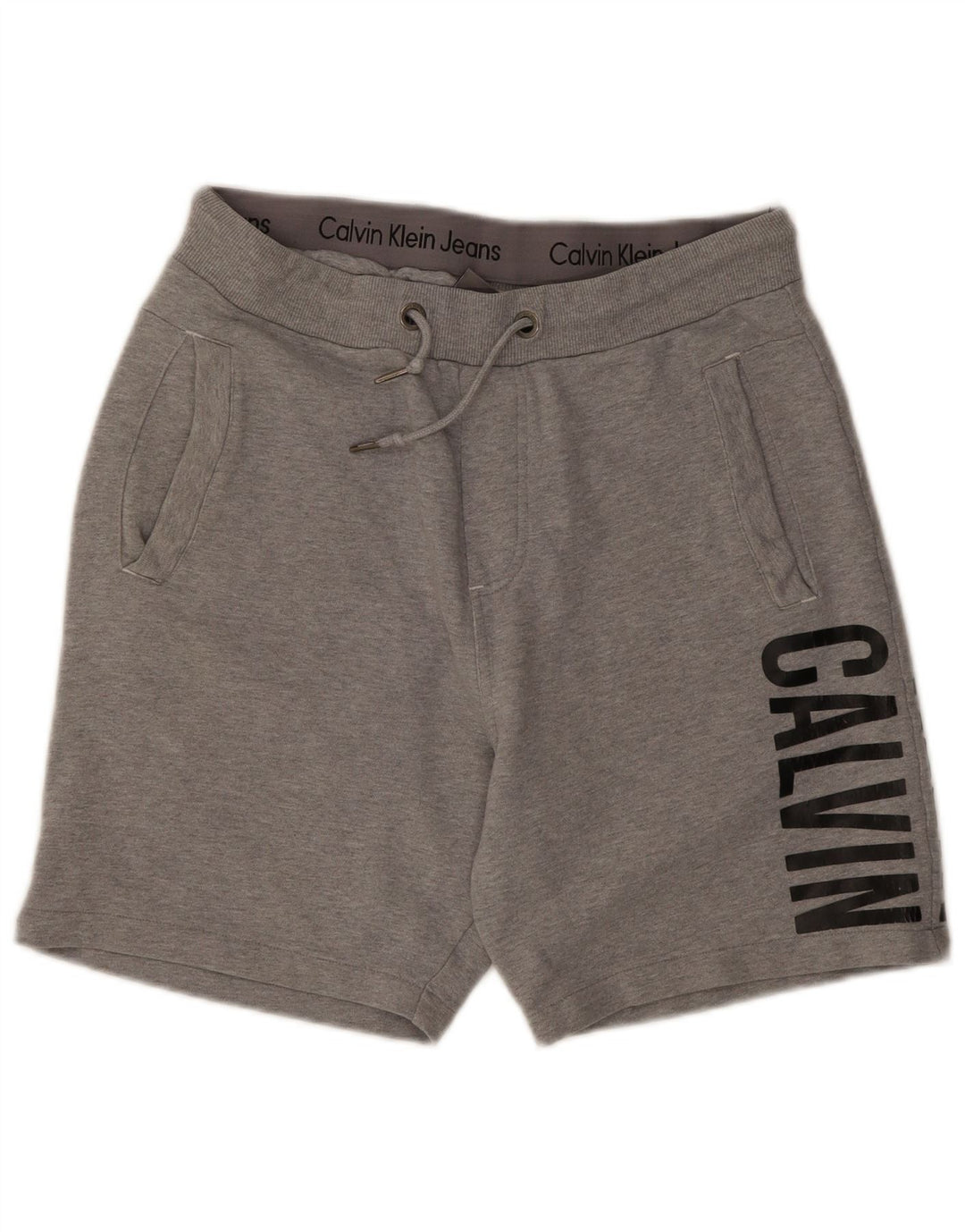Calvin Klein Herre grafiske sportsshorts store grå bomuld