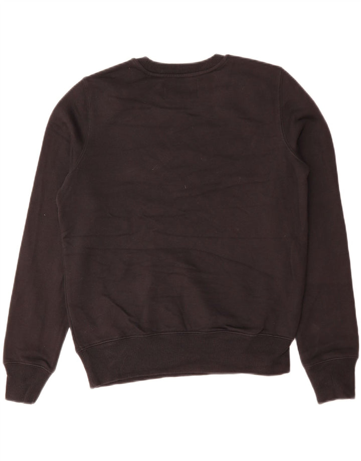 CALVIN KLEIN JEANS Dame Oversized Sweatshirt Jumper UK 10 Lille Sort