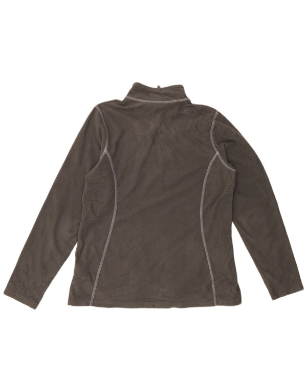 EDDIE BAUER Fleecetrøje med lynlås til kvinder UK 16 Stor grå polyester