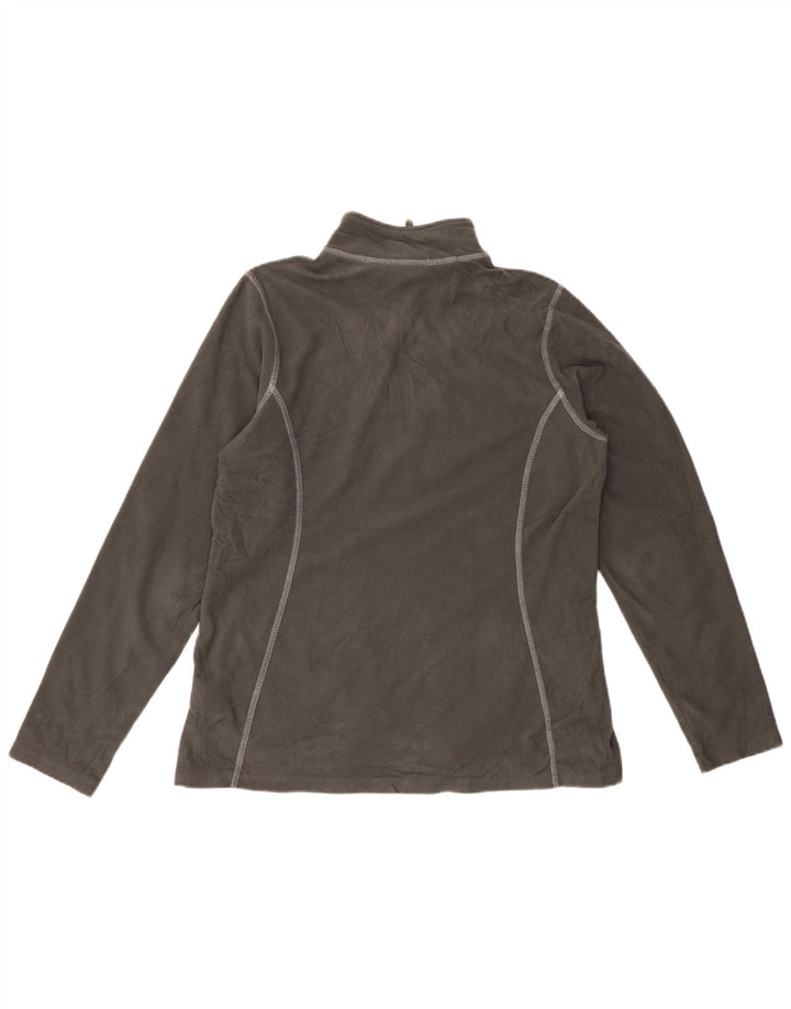 EDDIE BAUER Fleecetrøje med lynlås til kvinder UK 16 Stor grå polyester