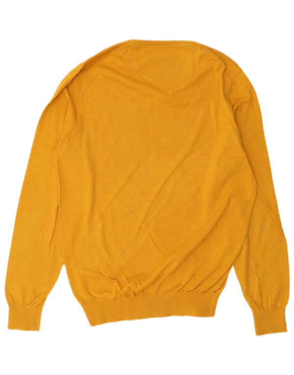 Massimo Dutti Herre V-hals sweater Medium Gul Bomuld