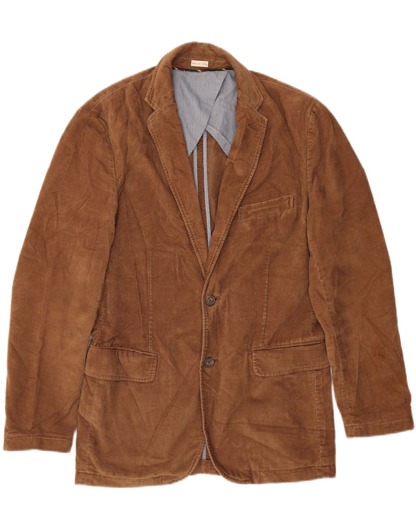 J. Crew Mens 2 Button Corduroy Blazer Jacket UK 38 Medium Brown Cotton