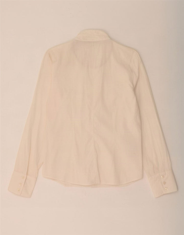 Tommy Hilfiger Dame Flæse Front Shirt US 12 Stor hvid bomuld