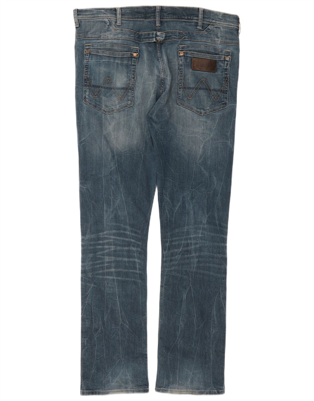 Wrangler Herre Ben Slim Jeans W38 L34 Blå Bomuld