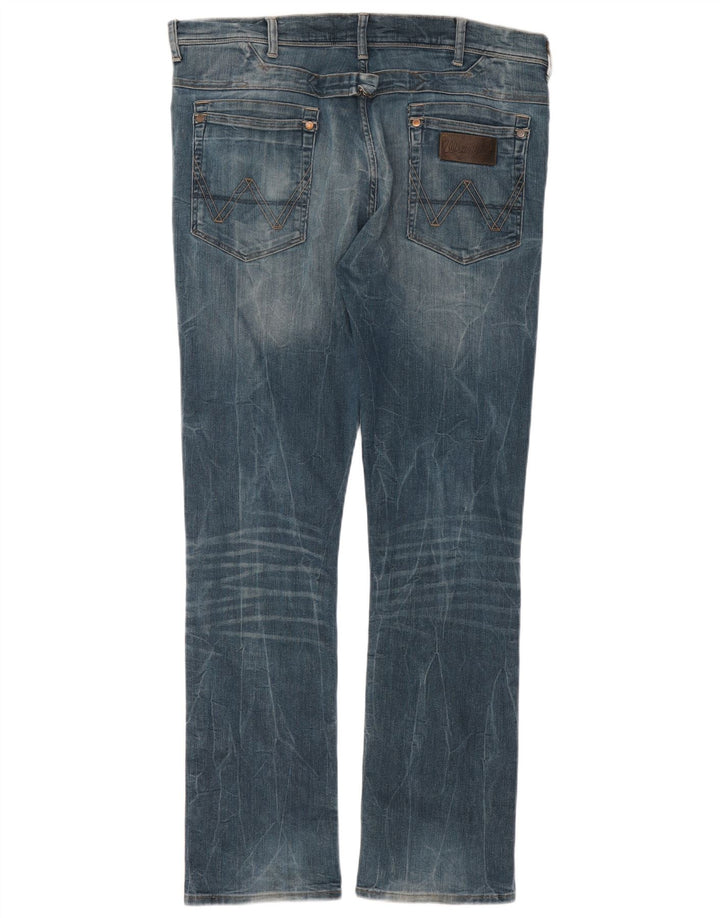 Wrangler Herre Ben Slim Jeans W38 L34 Blå Bomuld