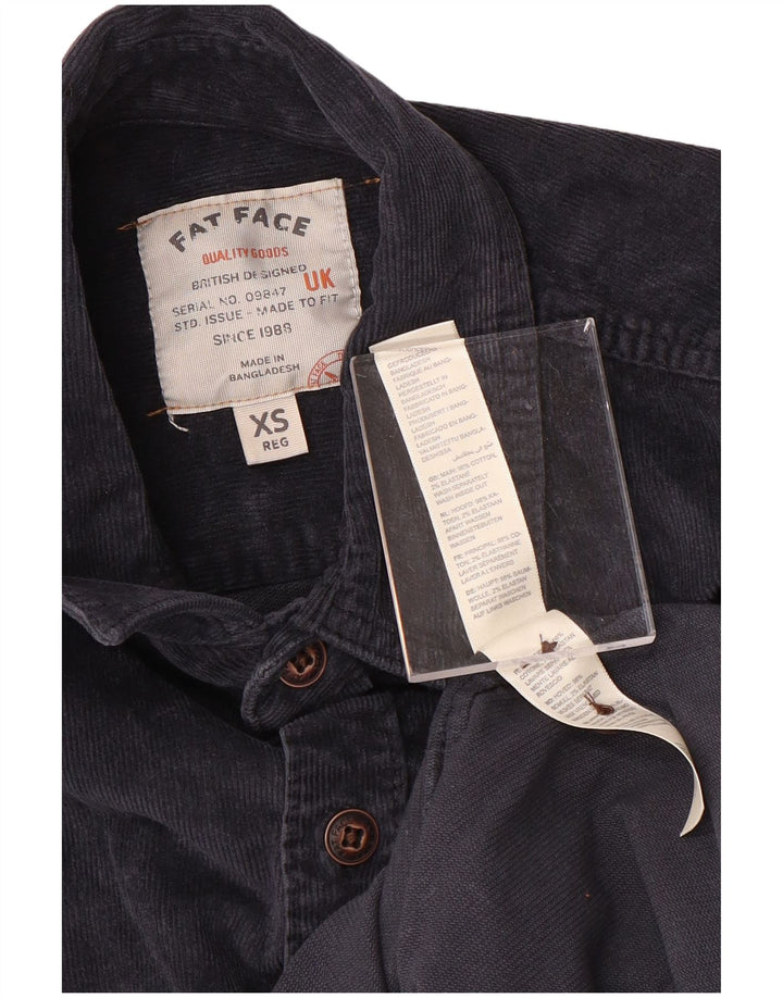 FAT FACE Herre fløjlsskjorte XS Marineblå bomuld