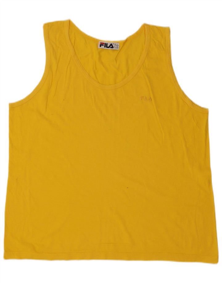 Fila Herrevest Top Stor Gul Bomuld