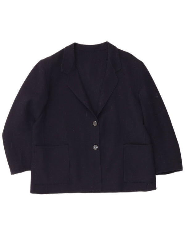 Piacenza Dame 3/4 ærmer 2-knaps blazerjakke UK 16 Large Navy Blue