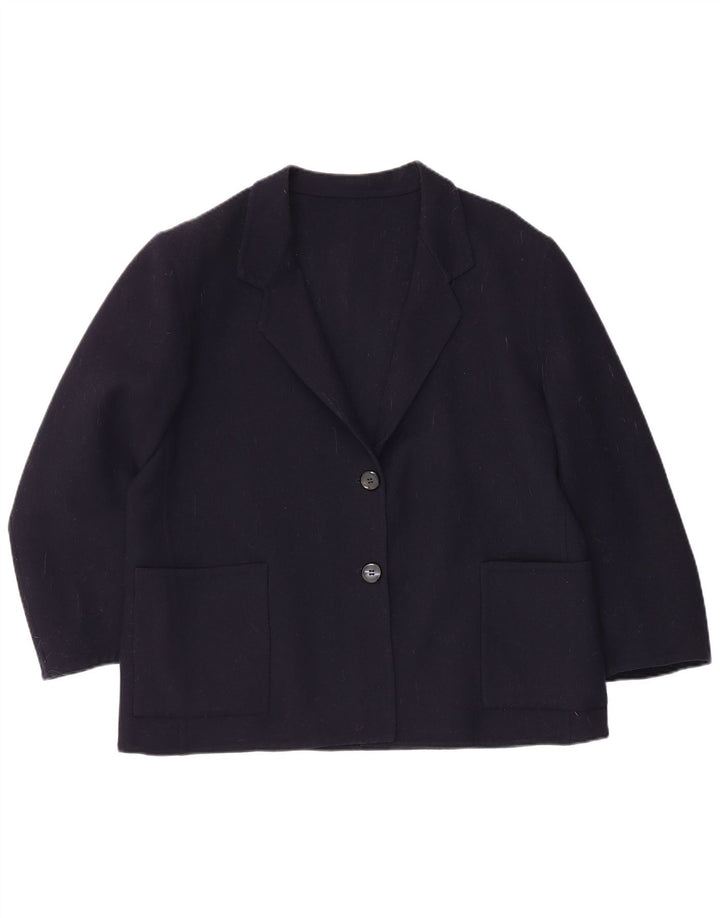 Piacenza Dame 3/4 ærmer 2-knaps blazerjakke UK 16 Large Navy Blue