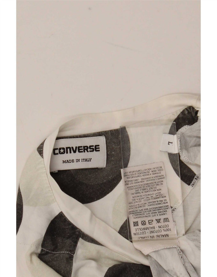Converse Grafisk T-shirt top til mænd Stor hvid plettet bomuld