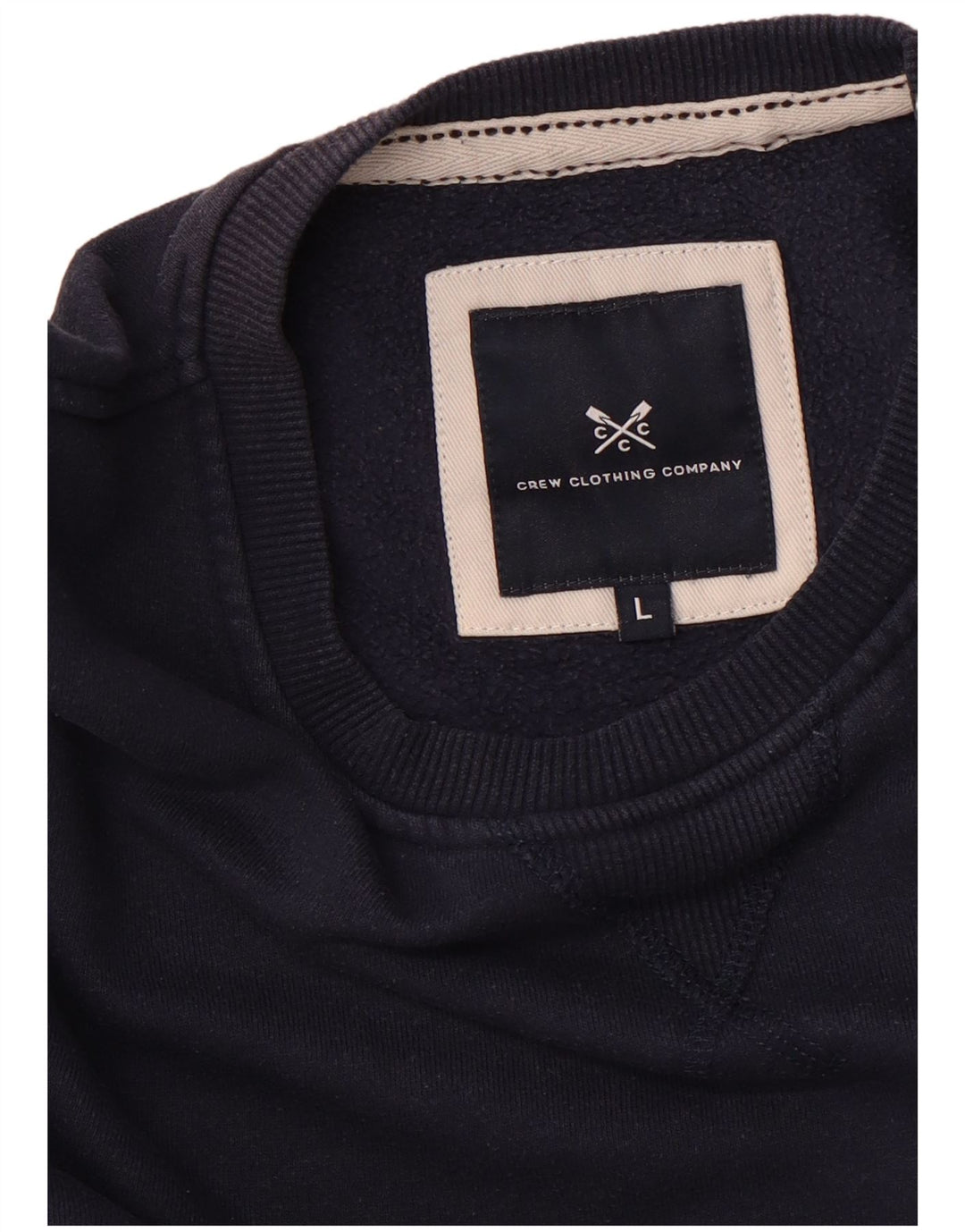 CREW TØJ Herre Sweatshirt Jumper Large Navy Blue