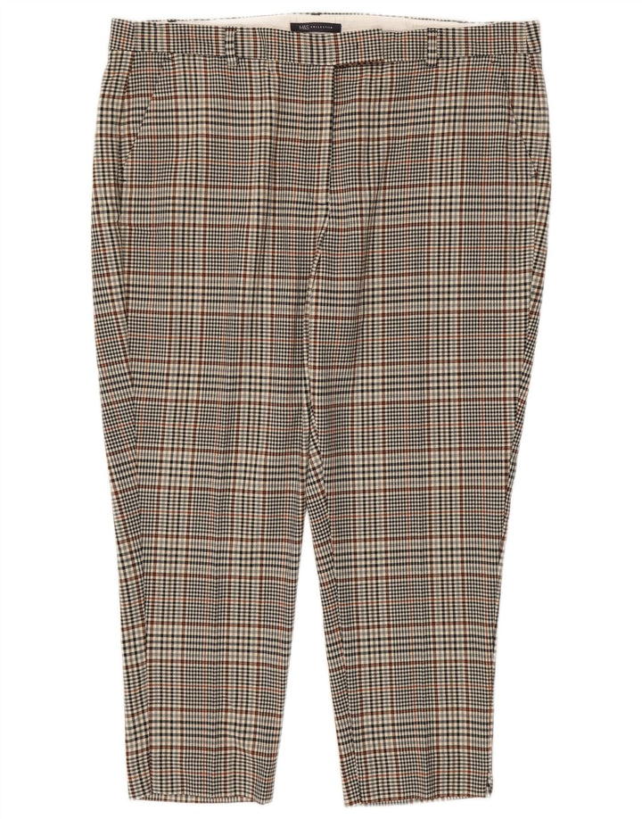 Marks & Spencer Dame Cropped Trousers UK 20 2XL W40 L25 Multicolored