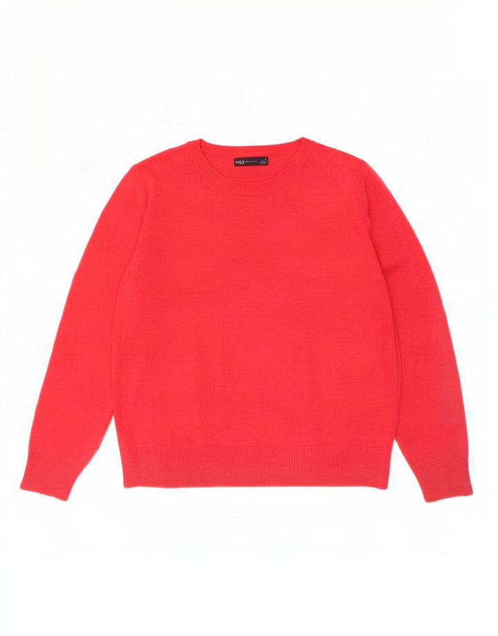 Marks & Spencer Dame Boat Neck Jumper Sweater UK 12 Medium Pink