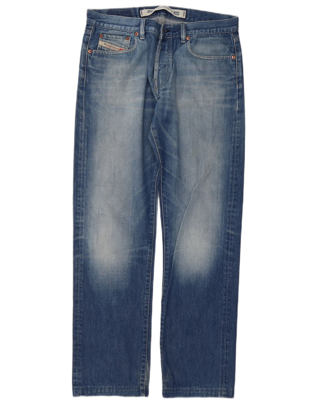 Diesel Dame Straight Jeans W32 L32 Blå Bomuld