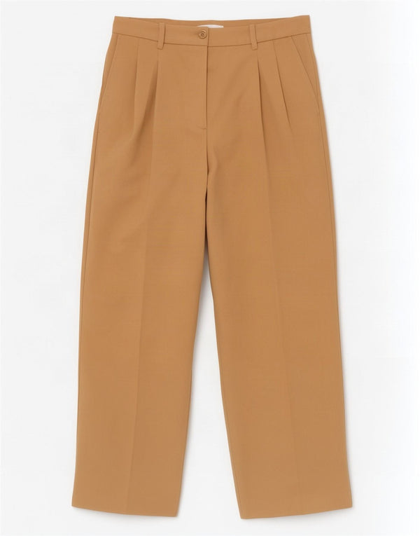 Zara Dame Pegged Suit Bukser Medium W28 L31 Beige Polyester