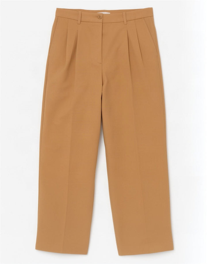 Zara Dame Pegged Suit Bukser Medium W28 L31 Beige Polyester