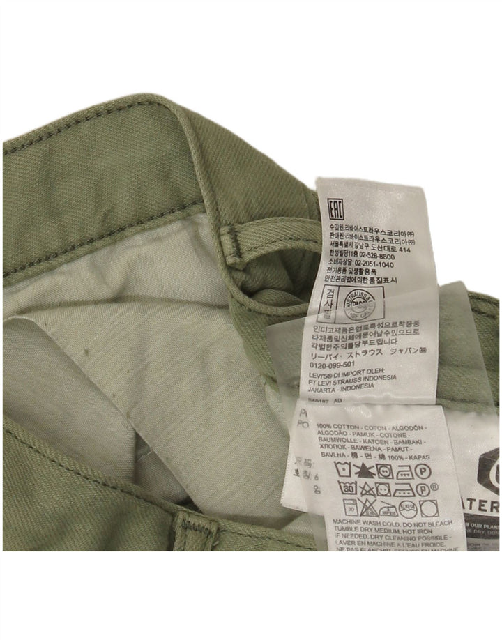 Levi's Lige Cargo-bukser til kvinder W24 L28 Grøn bomuld