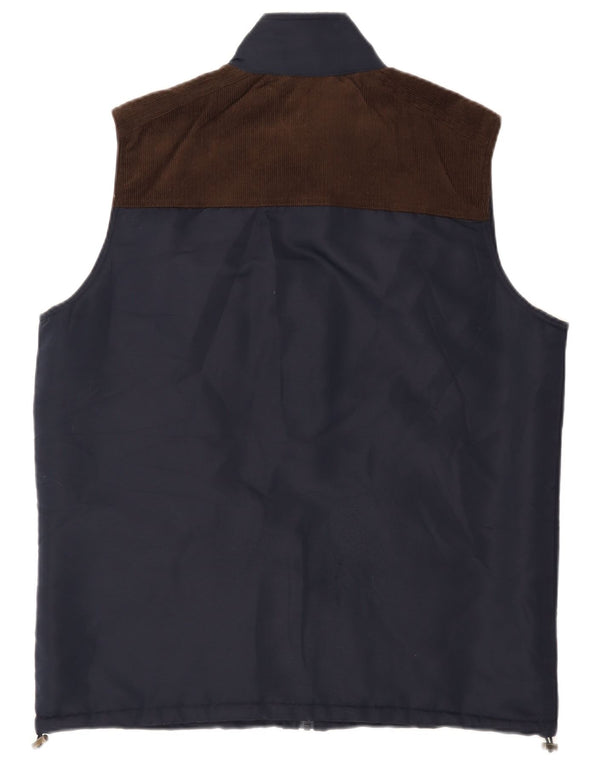 Cotton Traders Herre Utility Gilet UK 40 Large Navy Blue