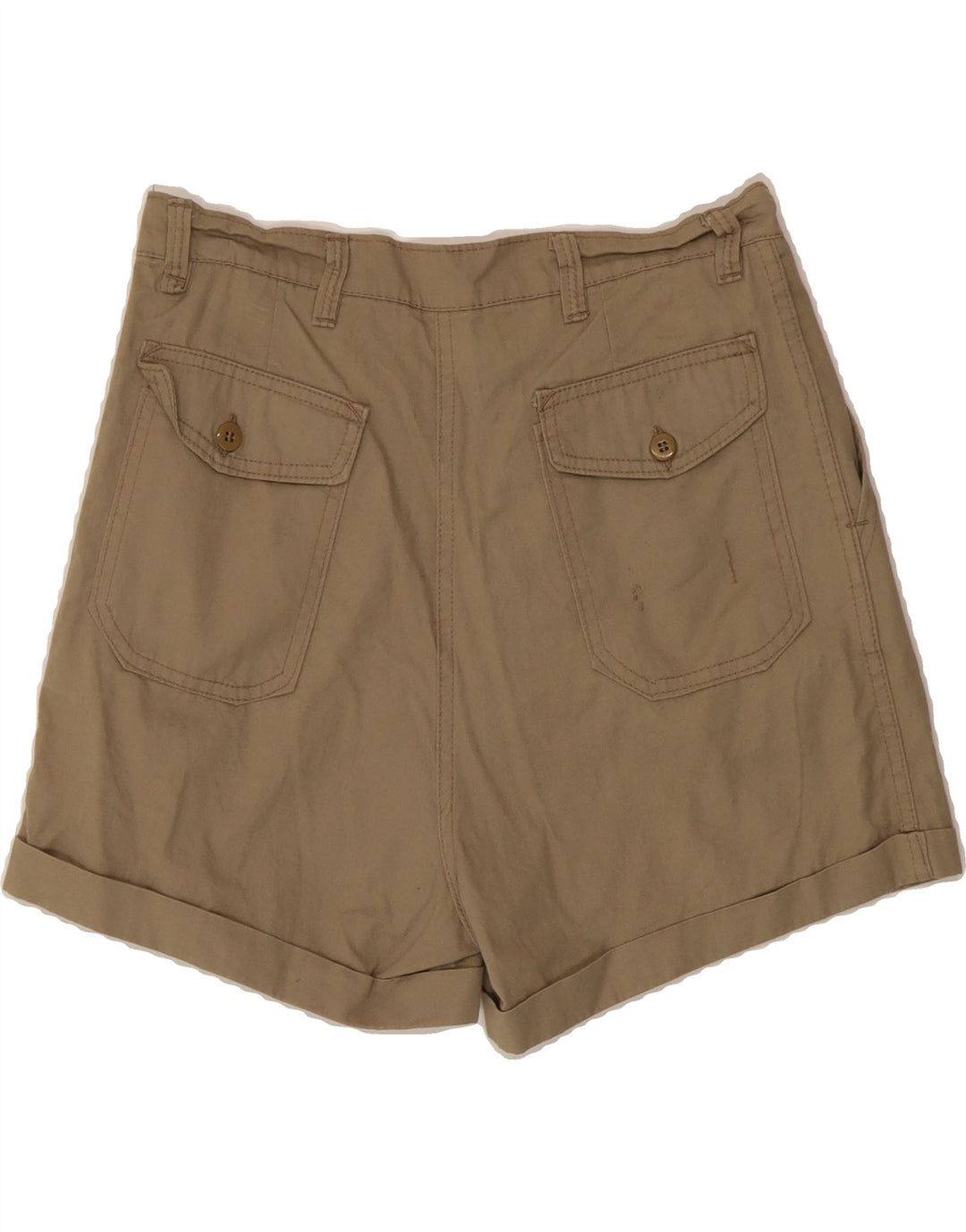 VINTAGE Womens Pegged Casual Shorts W28 Medium Beige Vintage Vintage and Second-Hand Vintage from Messina Hembry 