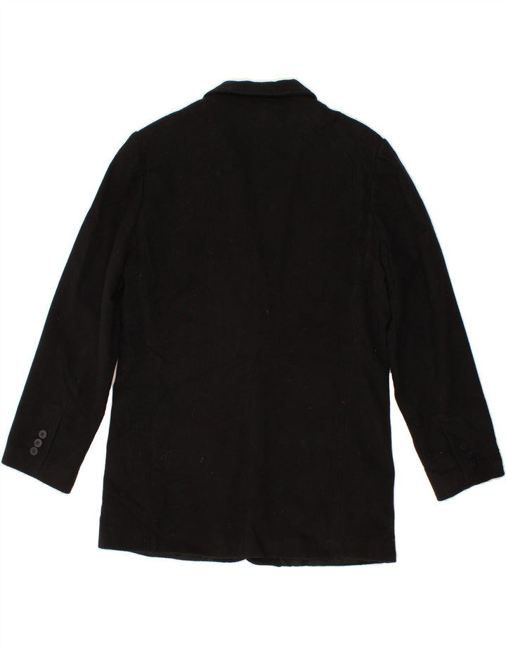 EDDIE BAUER Womens Tall 3 Button Blazer Jacket UK 16 Large Black Wool Vintage Eddie Bauer and Second-Hand Eddie Bauer from Messina Hembry 