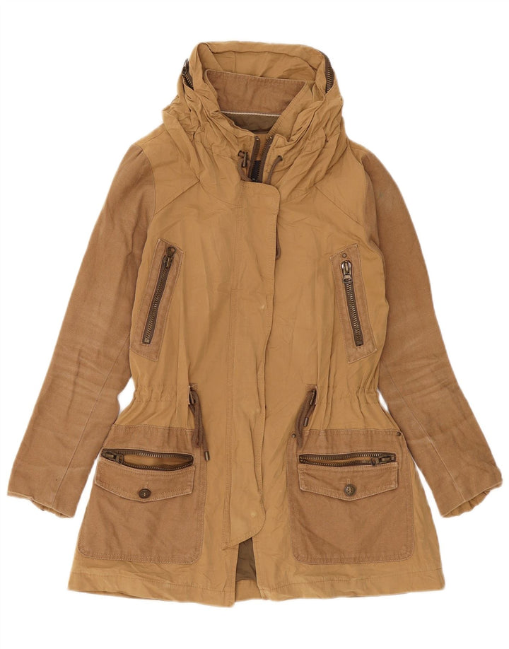 Zara Dame Oversized Parka Jacket UK 6 XS Beige
