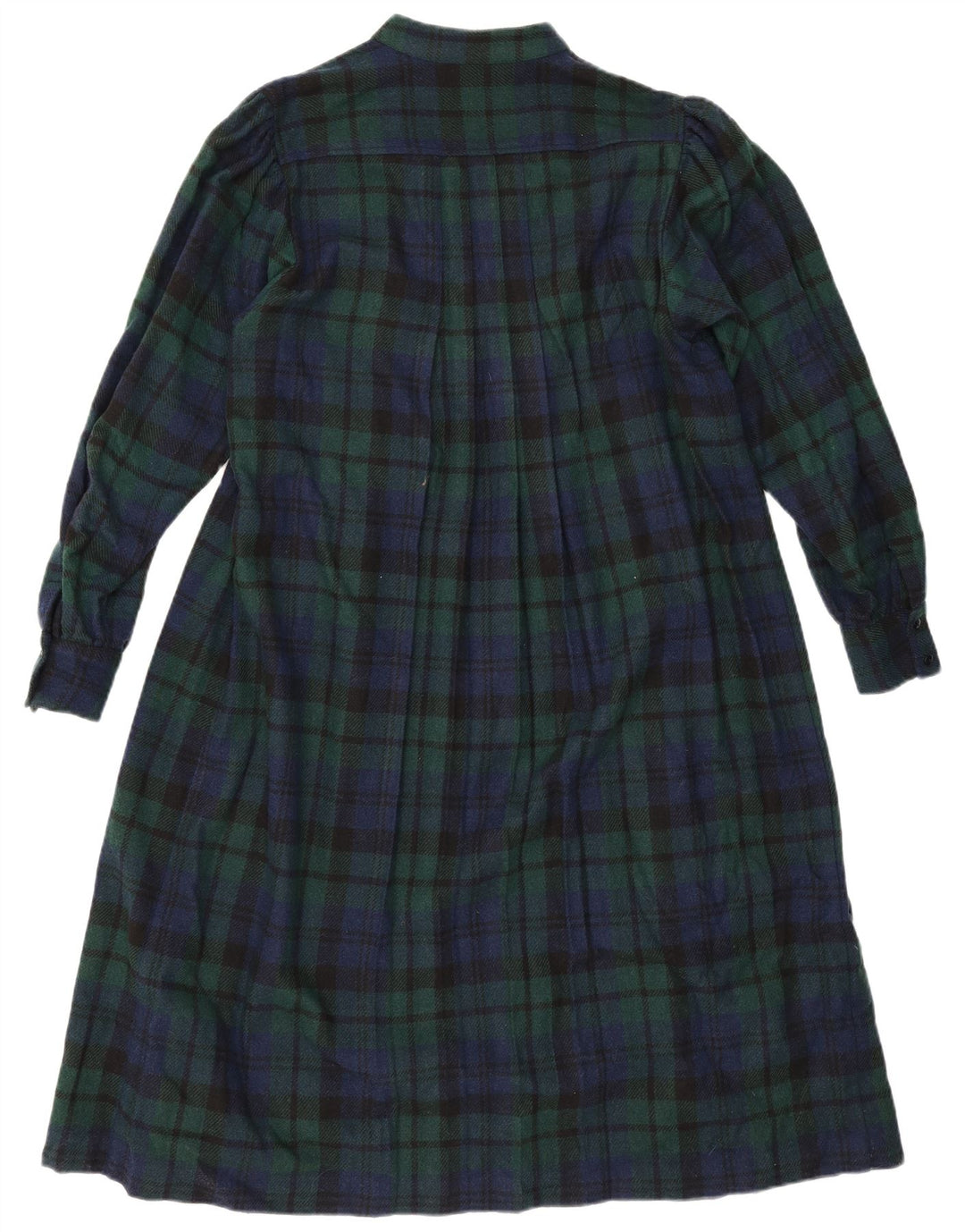 Vintage Dame Langærmet Maxikjole IT 42 Medium Flerfarvet Ternet