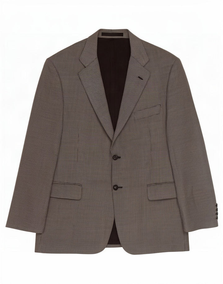 Marks & Spencer Herre 2-knaps blazerjakke UK 44 XL Sort Houndstooth