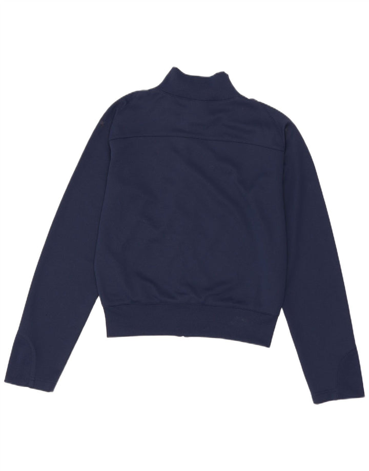 Nike Womens Crop træningsdragt topjakke UK 8/10 Lille marineblå stribet