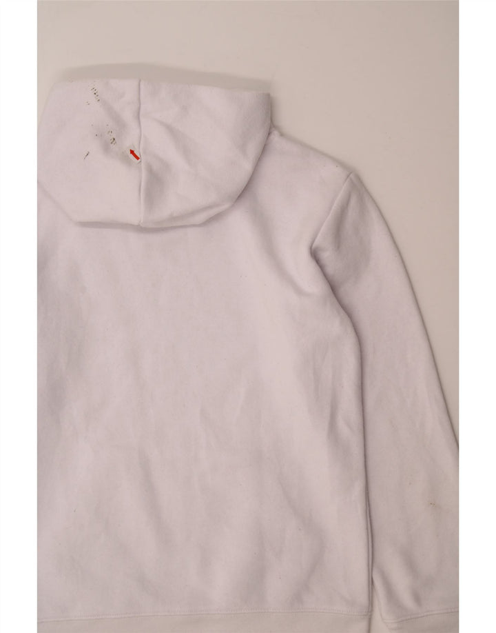 JORDAN Boys Hoodie Jumper 10-11 Years White Cotton Vintage Jordan and Second-Hand Jordan from Messina Hembry 