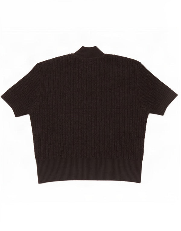 Sportmax Dame Crop Turtle Neck Jumper Sweater UK 14 Large Black