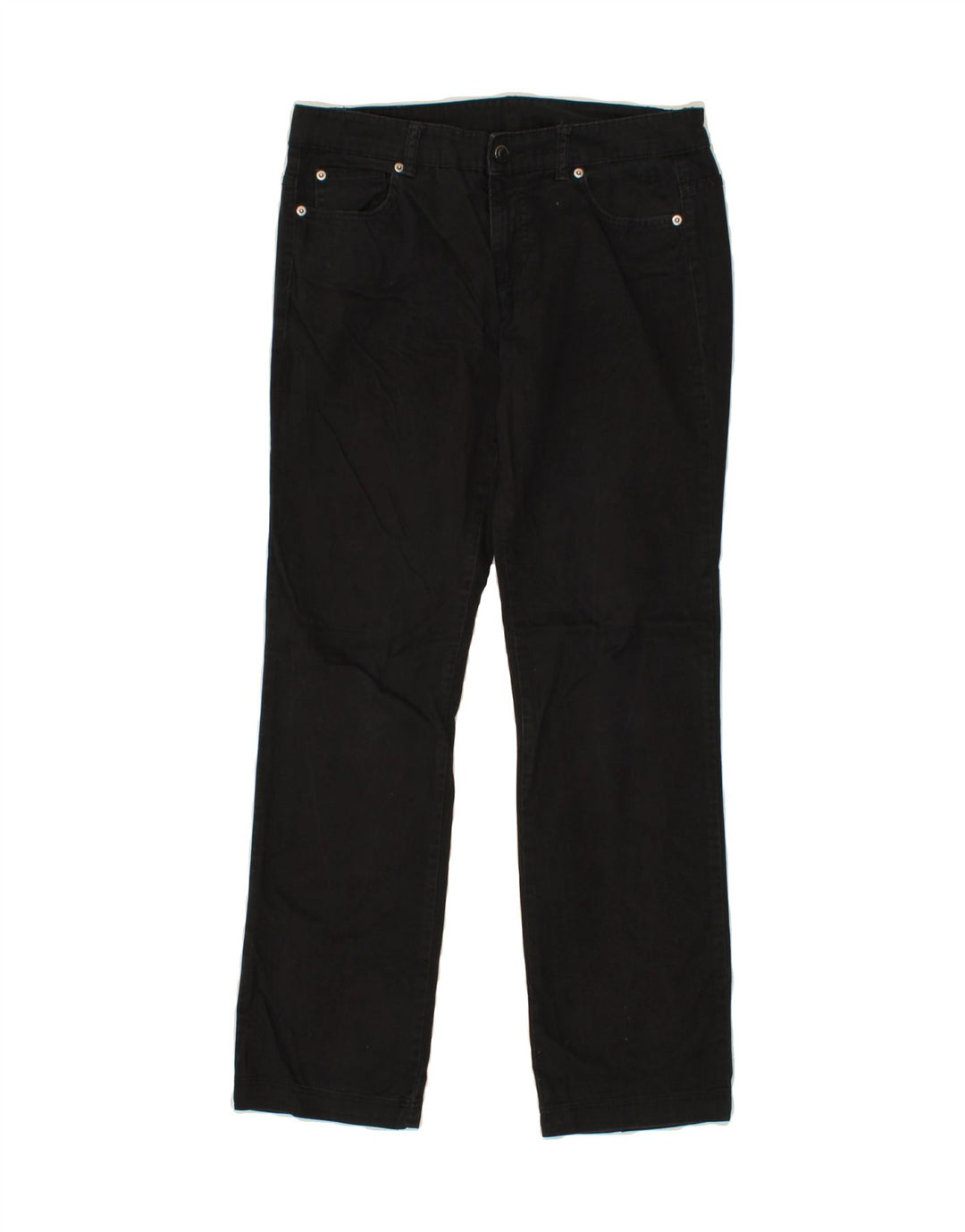 BENETTON Womens Straight Jeans IT 44 Medium W32 L31  Black Cotton Vintage Benetton and Second-Hand Benetton from Messina Hembry 