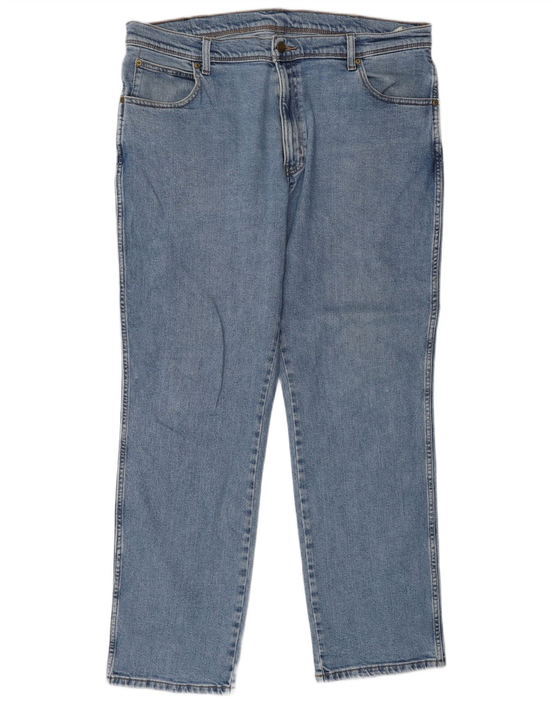 WRANGLER Herre Regular Fit Straight Jeans W38 L32 Blå Bomuld