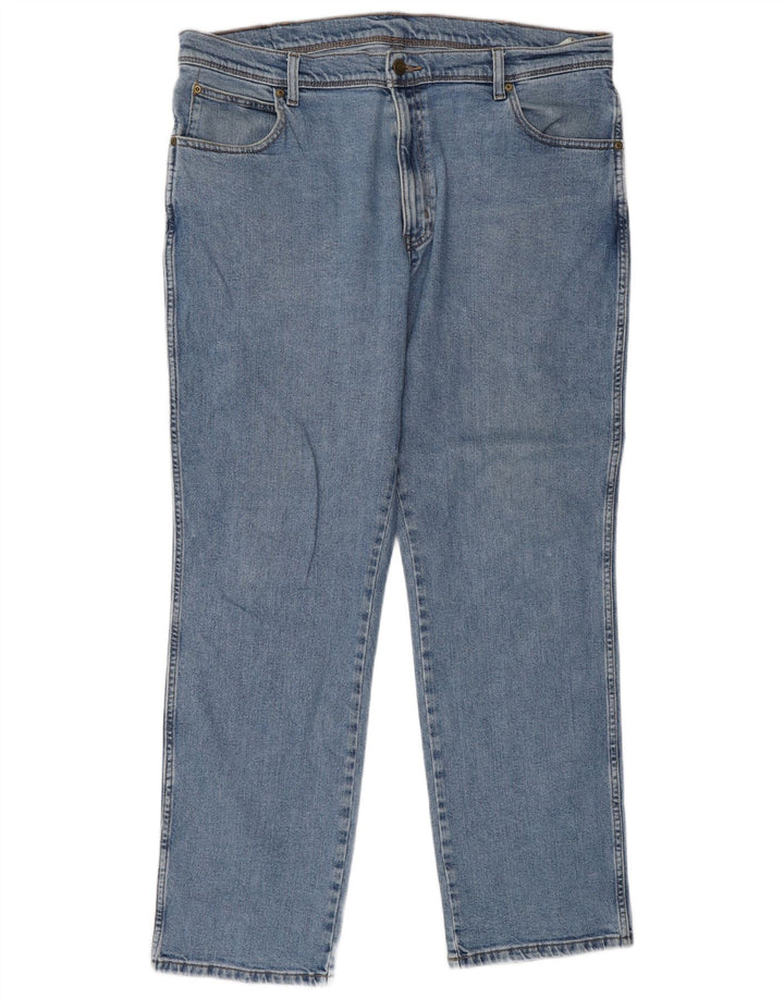 WRANGLER Herre Regular Fit Straight Jeans W38 L32 Blå Bomuld