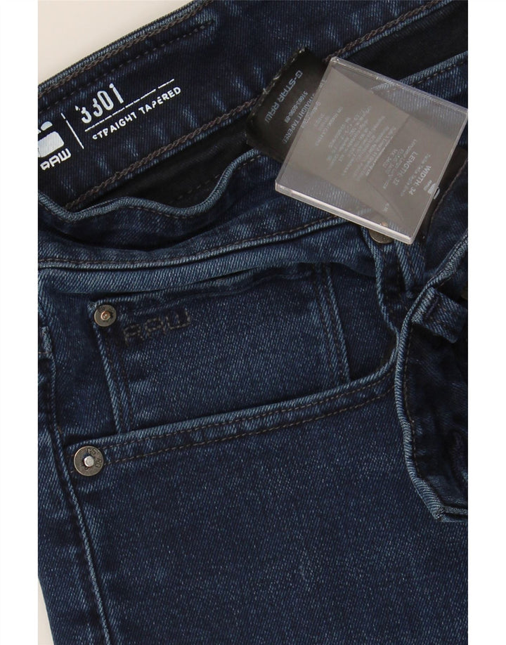 G-STAR Herre lige tilspidsede jeans W34 L32 Marineblå bomuld