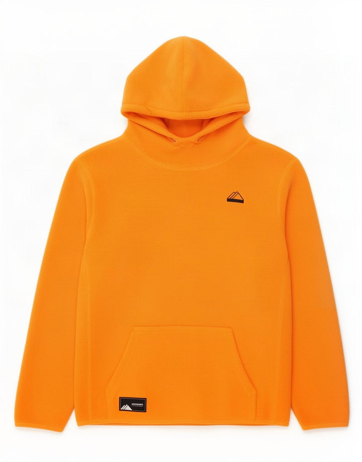 Superdry Fleecetrøje med hætte til mænd, stor orange polyester