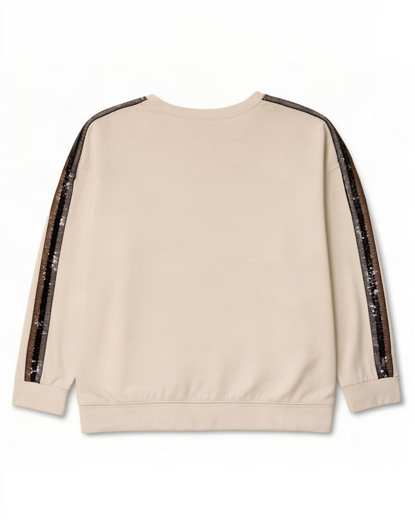 Champion Dame Grafisk Sweatshirt Jumper UK 18 XL Hvid Colourblock Bomuld