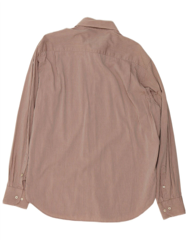 TRUSSARDI herreskjorte str. 42 16 1/2 Stor brun nålestribet bomuld